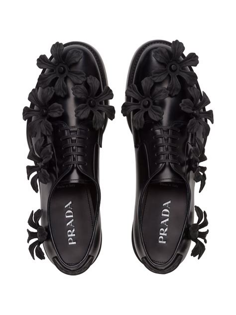 prada flower buckle shoes|prada shoes farfetch.